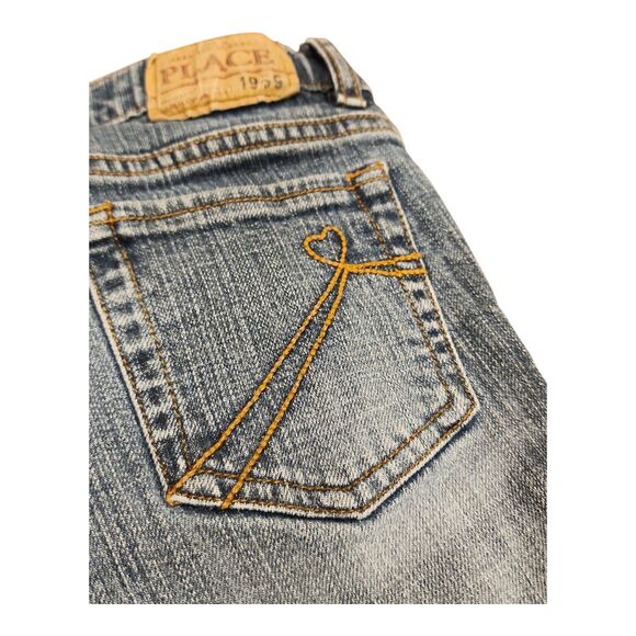 CHILDREN'S PLACE Stonewash Bootcut Stretch Jeans - Size 8 GIRLS School Playtime - Picture 10 of 10